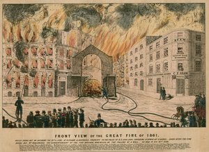 Vista frontale del grande incendio del 1861