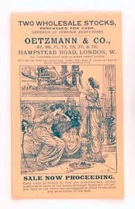 Copertina di un catalogo Oetzmann & Co., c.1885-90 da English School