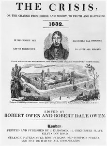 Copertina di The Crisis, curata da Robert Owen (1771-1858) e Robert Dale Owen (1801-77) Londra, 1832 da English School