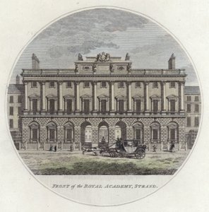 Facciata della Royal Academy, Strand, Londra da English School
