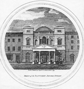 Fronte del Pantheon, Oxford Street, 1795 da English School
