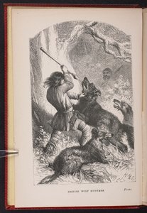 Frontespizio da The British Wolf-Hunters da English School