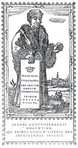Frontespizio di Johannes Gutenberg da Una storia concisa dell