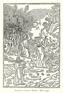 Frontespizio del Dante di Coaeca, marzo 1491 da English School