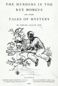 Frontespizio di I delitti della Rue Morgue e altri racconti del mistero di Edgar Allan Poe, pubblicato nel 1893 da English School