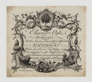Fruttivendola, Eleanor Ogle, biglietto da visita