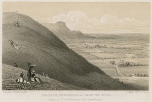 Fulking, Edburton, ecc. dal Dyke (incisione) da English School