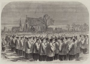 Funerale del Cardinale Wiseman nel cimitero di Kensal-Green da English School