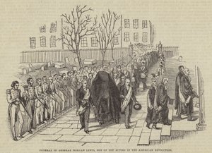 Funerale del Generale Morgan Lewis, uno degli attori della Rivoluzione Americana da English School