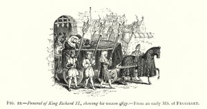 Funerale di Re Riccardo II, mostrando la sua effigie di cera da English School