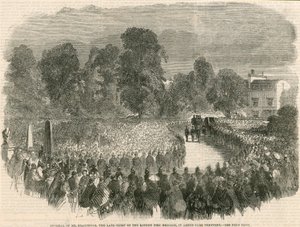 Funerale del Sig. Braidwood, il defunto capo della Brigata dei Vigili del Fuoco di Londra, nel Cimitero di Abney Park, Londra da English School