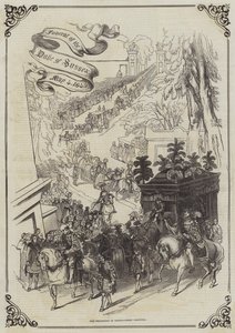 Funerale del Duca di Sussex, 4 maggio 1843, il corteo nel cimitero di Kensal-Green (incisione) da English School
