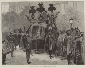 Funerale del defunto M Ernest Renan a Parigi (incisione) da English School