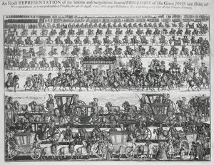 Processione funebre per il Duca di Marlborough da English School