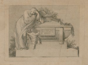 Biglietto funebre per Sir Joshua Reynolds, 3 marzo 1792 da English School