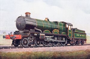G.W.R Caldicot Castle, illustrazione da The Book of the Locomotive di G. Gibbard Jackson, pubblicato nel 1924 da English School