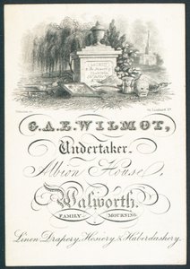 G A E Wilmot, impresario di pompe funebri da English School