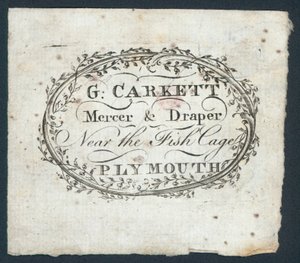 G Carkett, mercante di tessuti da English School