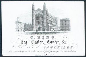 G King, commerciante di tè, droghiere ecc. da English School