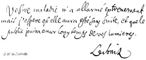 G W de Leibnitz da English School