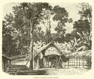 Villaggio del Gabon nei boschi da English School