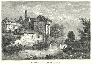 Porta del castello di Leeds (incisione) da English School