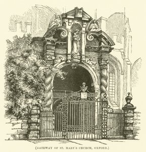 Porta della chiesa di St Mary, Oxford (incisione)