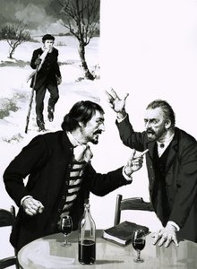 Gauguin e Van Gogh che litigano da English School