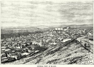 Veduta generale di El-Kef (incisione)