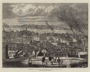 Veduta generale di Sheffield da est