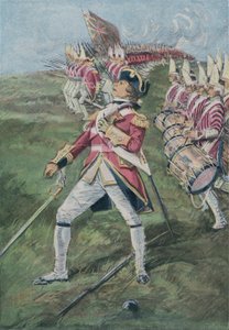 Il generale Wolfe ferito nella battaglia del Quebec, Canada, 1759 da English School