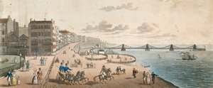 Vista generale delle persone sul lungomare a Brighton da English School