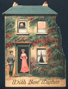 Gentiluomo che visita una signora, Cartolina di Natale