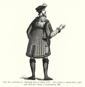 Gentiluomo in Lutto, tempo di Enrico VII da English School