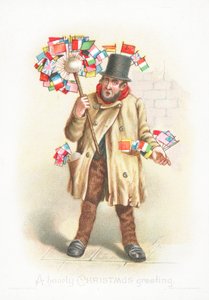 Gentiluomo con bandiere, Cartolina di Natale da English School