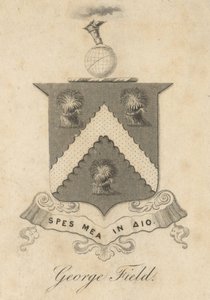Ex libris araldico di George Field, da 