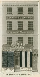 George Frederick Urling & Co, venditori di merletti, 147 Strand, vicino a Somerset House, Londra da English School