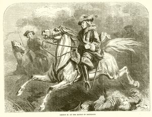 Giorgio II alla battaglia di Dettingen da English School