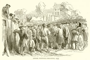 George Whitfield Predica, 1735 da English School