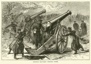 Batteria tedesca davanti a Parigi, gennaio 1871 da English School