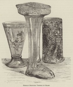 Bevitori tedeschi in vetro (incisione)