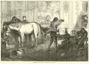 Cavalieri tedeschi in un castello francese, settembre 1870 da English School
