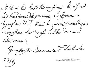 Giambattista Beccaria da English School