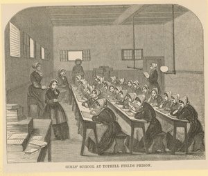 Scuola delle ragazze alla prigione di Tothill Fields da English School