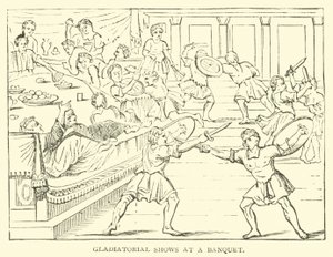 Spettacoli gladiatori a un banchetto da English School