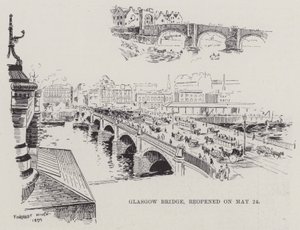 Ponte di Glasgow, riaperto il 24 maggio (incisione)
