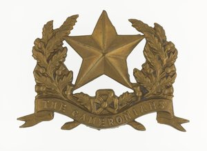 Distintivo di Glengarry, c.1874-81 (ottone) da English School