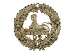 Distintivo di Glengarry, c.1874-81 (metallo bianco) da English School