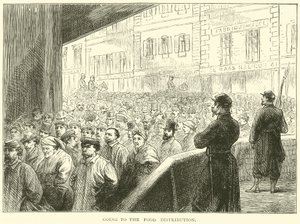 Andando alla distribuzione del cibo, marzo 1871 da English School