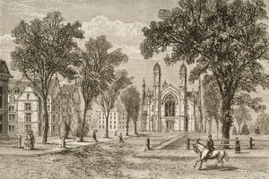 Gore Hall, Università di Harvard c.1870, da 